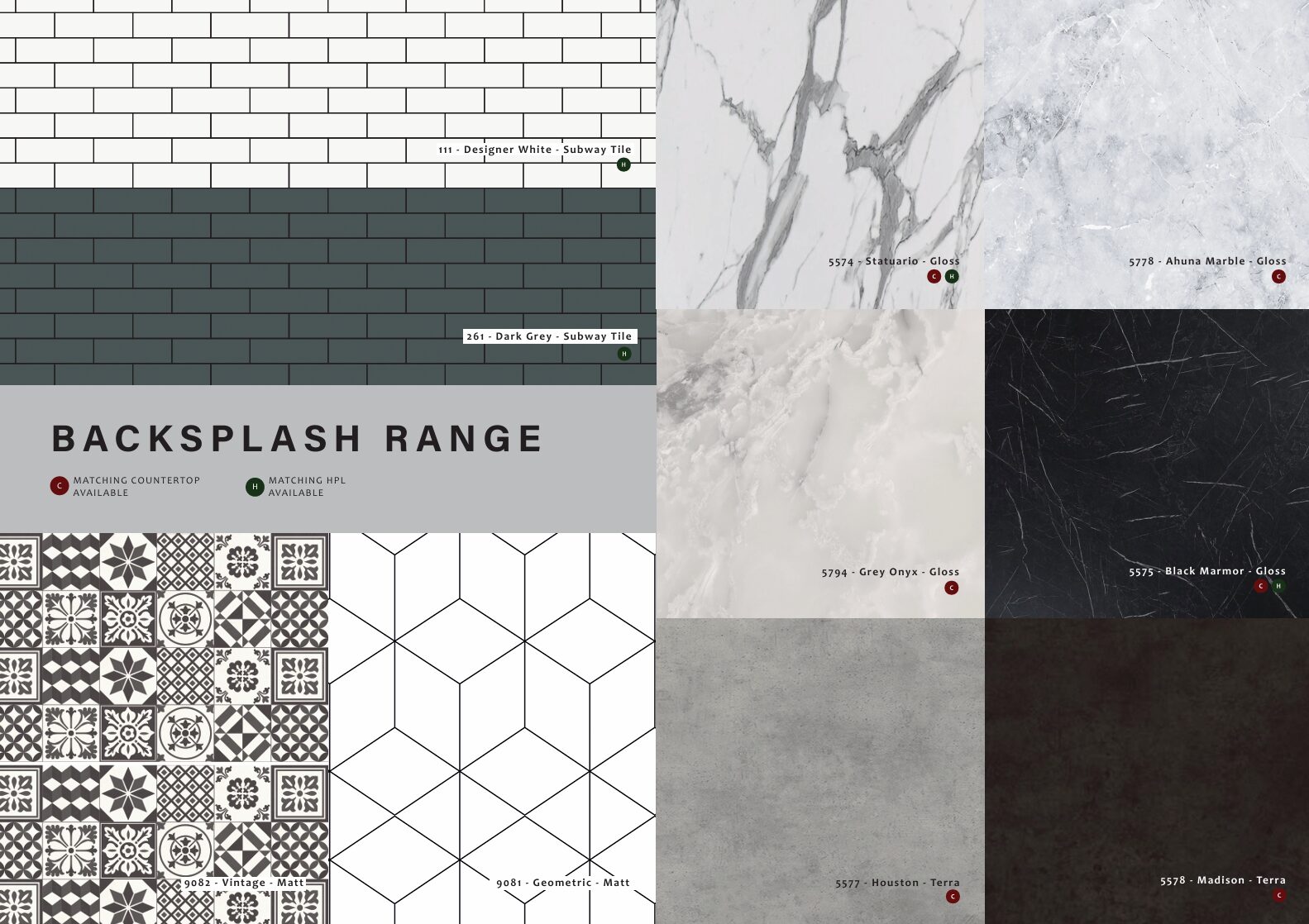 Greenlam Backsplash Range of Choices 1